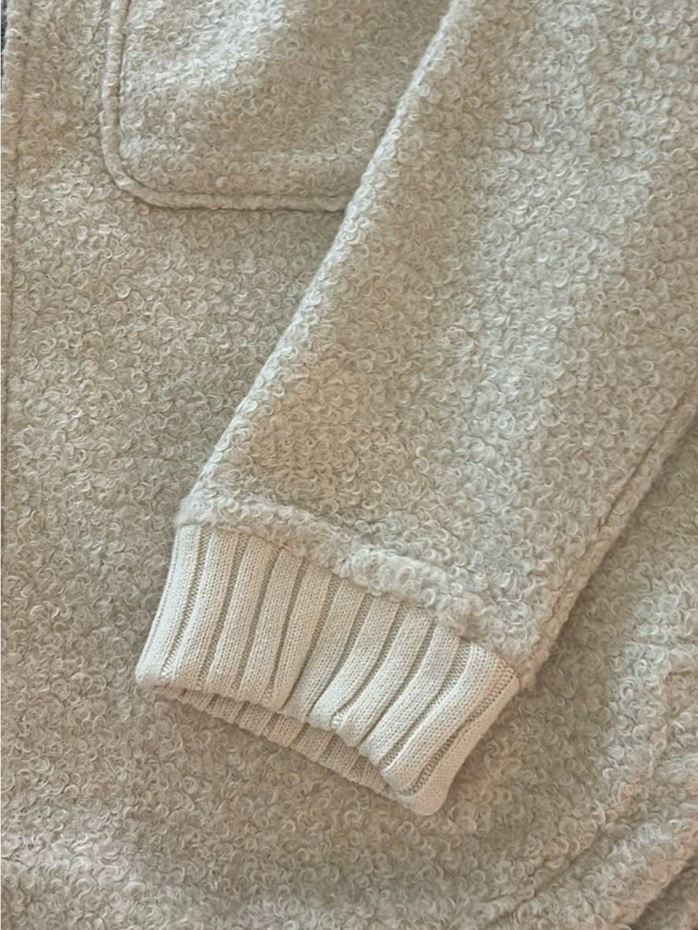 Z Supply Women’s Cream Sherpa Zip Jacket - Picture 5 of 11